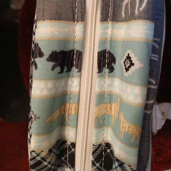 New Western Cowgirl Saddle Double handle Satchel Purse Shoulder Bag Cream Blue - Picture 7 of 9